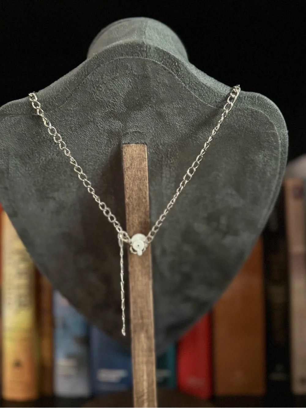 Silver Tone Coral Branch Statement Necklace